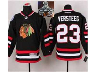 NHL Chicago Blackhawks #23 Kris Versteeg Black 2014 Stadium Series 2015 Stanley Cup Champions jerseys