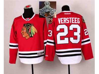 NHL Chicago Blackhawks #23 Kris Versteeg Red 2014 Stadium Series 2014 Stadium Series 2015 Stanley Cup Champions jerseys