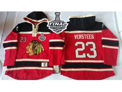 NHL Chicago Blackhawks #23 Kris Versteeg Red Sawyer Hooded Sweatshirt 2015 Stanley Cup Stitched Jerseys