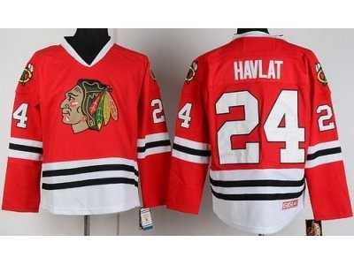 NHL Chicago Blackhawks #24 Martin Havlat Red Jerseys(CCM Throwback)