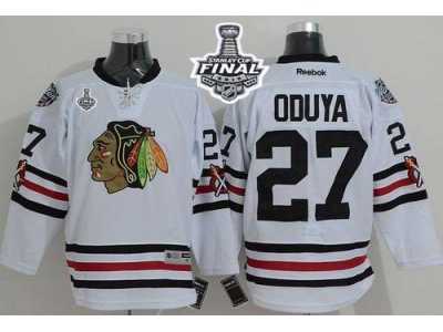 NHL Chicago Blackhawks #27 Johnny Oduya White 2015 Winter Classic 2015 Stanley Cup Stitched Jerseys