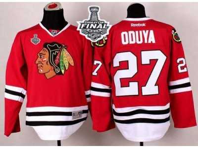 NHL Chicago Blackhawks #27 Oduva Red 2015 Stanley Cup Stitched Jerseys