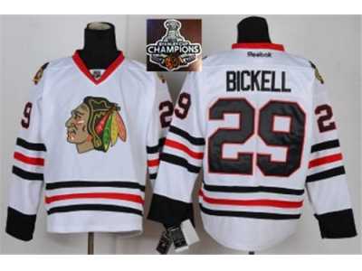 NHL Chicago Blackhawks #29 Bickell White 2015 Stanley Cup Champions jerseys
