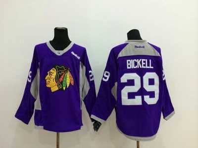 NHL Chicago Blackhawks #29 Bryan Bickell purple jerseys