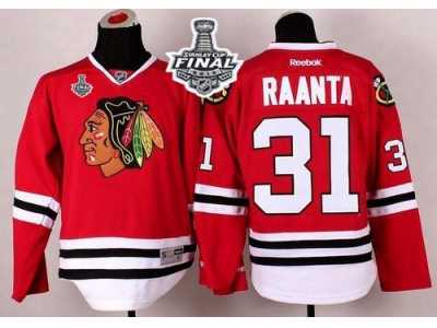 NHL Chicago Blackhawks #31 Antti Raanta Red 2015 Stanley Cup Stitched Jerseys