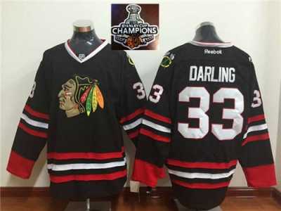 NHL Chicago Blackhawks #33 Darling Black 2015 Stanley Cup Champions jerseys