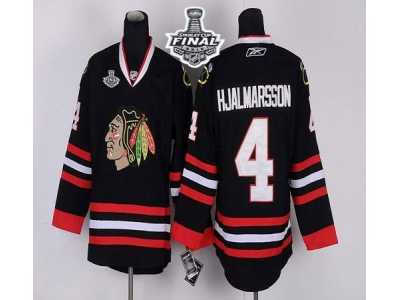 NHL Chicago Blackhawks #4 Nikals Hjalmarsson Black 2015 Stanley Cup Stitched Jerseys