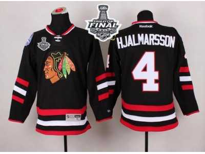 NHL Chicago Blackhawks #4 Niklas Hjalmarsson Black 2014 Stadium Series 2015 Stanley Cup Stitched Jerseys
