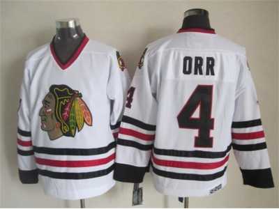 NHL Chicago Blackhawks #4 ORR white Throwback Stitched jerseys