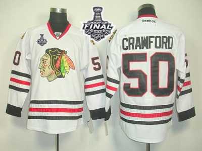 NHL Chicago Blackhawks #50 Corey Crawford White 2015 Stanley Cup Stitched Jerseys