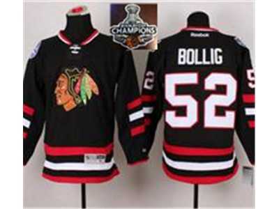 NHL Chicago Blackhawks #52 Brandon Bollig Black 2014 Stadium Series 2015 Stanley Cup Champions jerseys