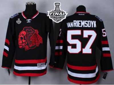 NHL Chicago Blackhawks #57 Trevor Van Riemsdyk Black(Red Skull) 2014 Stadium Series 2015 Stanley Cup Stitched Jerseys