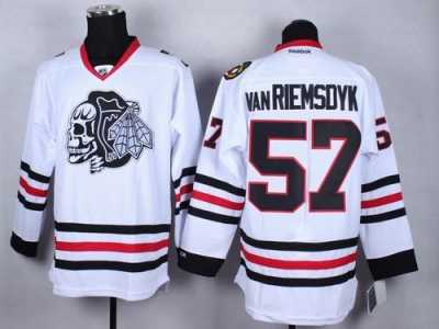 NHL Chicago Blackhawks #57 Trevor Van Riemsdyk White(White Skull) Stitched Jerseys