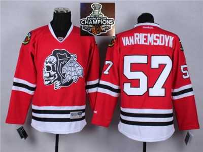 NHL Chicago Blackhawks #57 Van RIEMSDYK Red(White Skull) 2014 Stadium Series 2015 Stanley Cup Champions jerseys