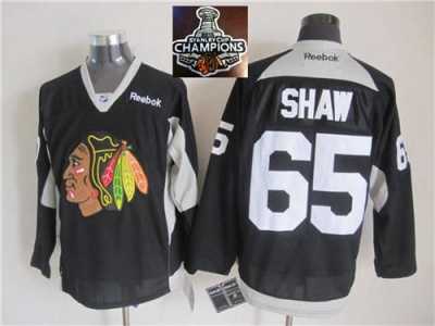 NHL Chicago Blackhawks #65 Andrew Shaw Black Practice 2015 Stanley Cup Champions jerseys