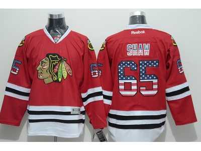 NHL Chicago Blackhawks #65 Andrew Shaw Red Jerseys(USA Flag Fashion)