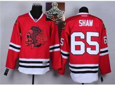NHL Chicago Blackhawks #65 Andrew Shaw Red(Red Skull) 2014 Stadium Series 2015 Stanley Cup Champions jerseys