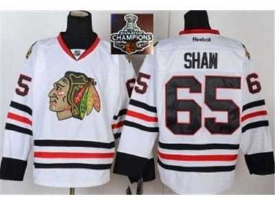 NHL Chicago Blackhawks #65 Andrew Shaw White 2015 Stanley Cup Champions jerseys