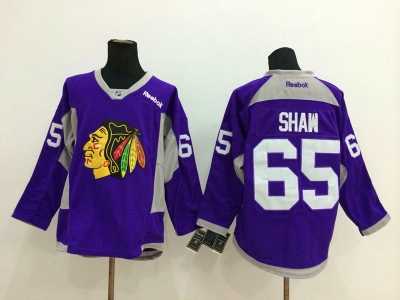 NHL Chicago Blackhawks #65 Andrew Shaw purple jerseys