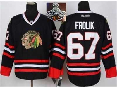 NHL Chicago Blackhawks #67 frolik Black 2015 Stanley Cup Champions jerseys