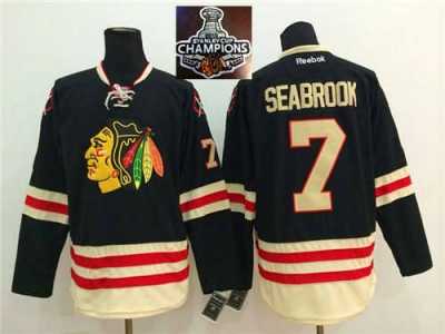 NHL Chicago Blackhawks #7 Brent Seabrook Black 2015 Stanley Cup Champions jerseys