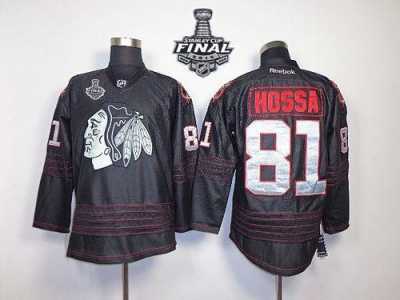 NHL Chicago Blackhawks #81 Marian Hossa Black Accelerator 2015 Stanley Cup Stitched Jerseys