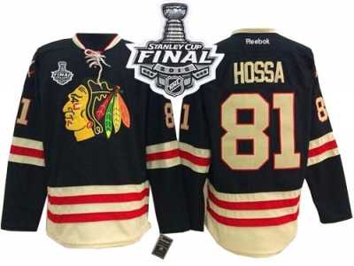 NHL Chicago Blackhawks #81 Marian Hossa Black Winter Classic 2015 Stanley Cup Stitched Jerseys