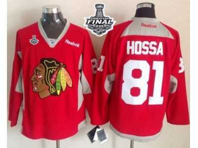 NHL Chicago Blackhawks #81 Marian Hossa Red Practice 2015 Stanley Cup Stitched Jerseys