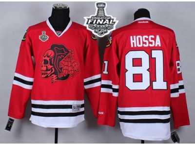NHL Chicago Blackhawks #81 Marian Hossa Red(Red Skull) 2015 Stanley Cup Stitched Jerseys