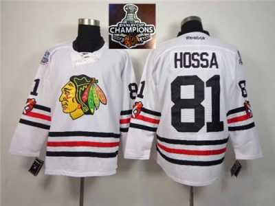 NHL Chicago Blackhawks #81 Marian Hossa White 2015 Stanley Cup Champions jerseys