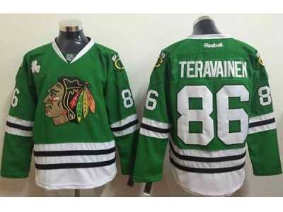 NHL Chicago Blackhawks #86 Teuvo Teravainen Green Stitched jerseys