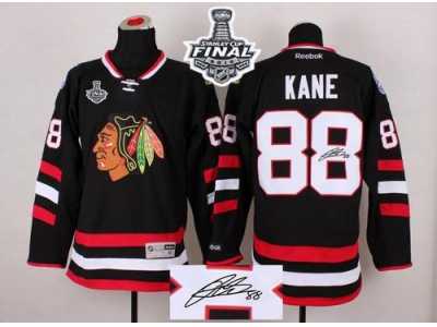 NHL Chicago Blackhawks #88 Patrick Kane Black Autographed 2015 Stanley Cup Stitched Jerseys