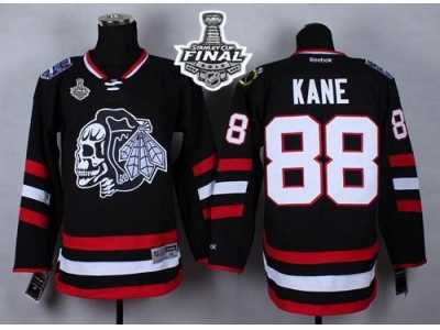 NHL Chicago Blackhawks #88 Patrick Kane Black(White Skull) 2014 Stadium Series 2015 Stanley Cup Stitched Jerseys