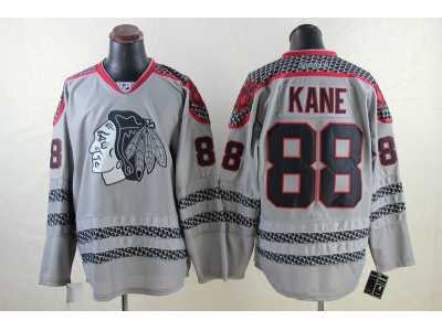 NHL Chicago Blackhawks #88 Patrick Kane Charcoal Cross Check Jerseys