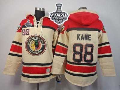 NHL Chicago Blackhawks #88 Patrick Kane Cream Sawyer Hooded Sweatshirt 2015 Stanley Cup Stitched Jerseys