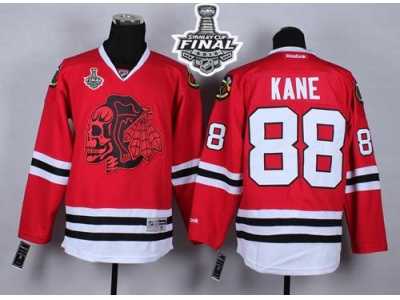 NHL Chicago Blackhawks #88 Patrick Kane Red(Red Skull) 2015 Stanley Cup Stitched Jerseys