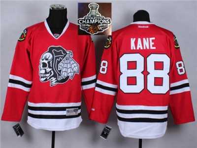 NHL Chicago Blackhawks #88 Patrick Kane Red(White Skull) 2014 Stadium Series 2015 Stanley Cup Champions jerseys