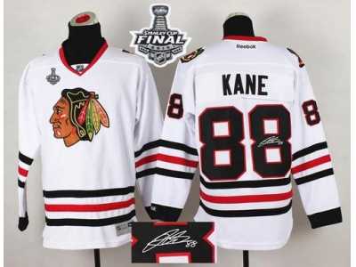 NHL Chicago Blackhawks #88 Patrick Kane White Autographed 2015 Stanley Cup Stitched Jerseys