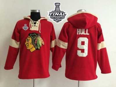 NHL Chicago Blackhawks #9 Bobby Hull Red 2015 Stanley Cup Pullover Hoodie Jerseys