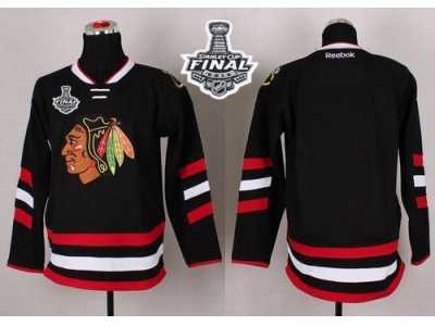 NHL Chicago Blackhawks Blank Black 2014 Stadium Series 2015 Stanley Cup Stitched Jerseys