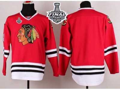 NHL Chicago Blackhawks Blank Red 2015 Stanley Cup Stitched Jerseys