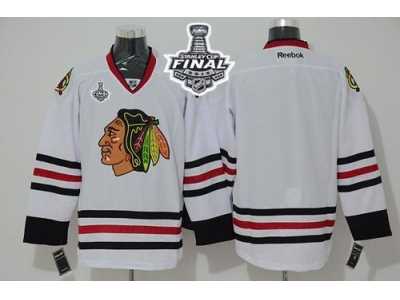 NHL Chicago Blackhawks Blank White 2015 Stanley Cup Stitched Jerseys