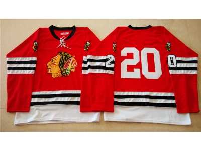 NHL Mitchell And Ness 1960-61 Chicago Blackhawks #20 Noname red Throwback jerseys