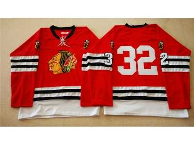 NHL Mitchell And Ness 1960-61 Chicago Blackhawks #32 Noname red Throwback jerseys