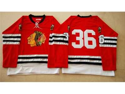 NHL Mitchell And Ness 1960-61 Chicago Blackhawks #36 Noname red Throwback jerseys