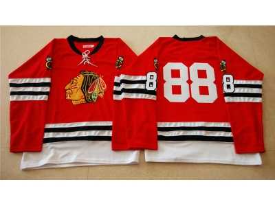 NHL Mitchell And Ness 1960-61 Chicago Blackhawks #88 Noname red Throwback jerseys