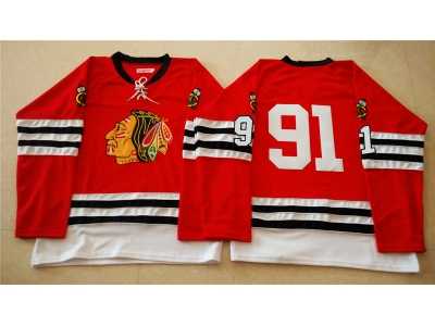 NHL Mitchell And Ness 1960-61 Chicago Blackhawks #91 Noname red Throwback jerseys