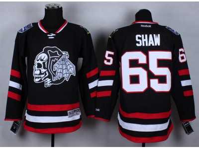 NHL chicago blackhawks #65 Andrew Shaw black jersey[2014 new stadium]