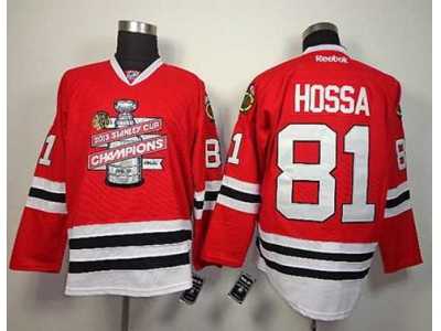 NHL chicago blackhawks #81 hossa red[new 2013 Stanley cup champions]