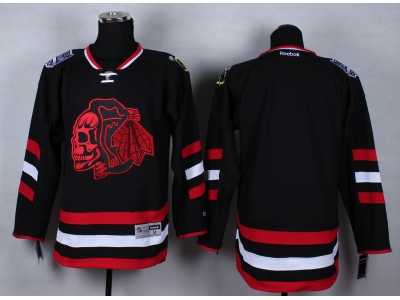 NHL chicago blackhawks blank Stitched black jersey[2014 new]